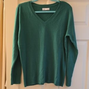 Croft & Barrow Green V-Neck Sweater